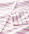 Cardigan aus gestreifter Baumwolle/Leinen Damen weiss MARSHMALLOW/rosa BOHEME