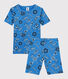 Kinder-Kurzpyjama aus Bio-Baumwolle mit Bandana-Design für Jungen