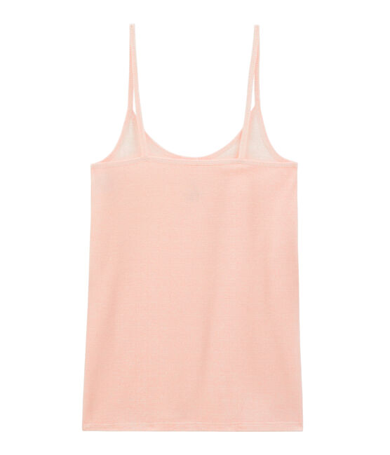 Damen-trägershirt weiss MARSHMALLOW/rosa ROSAKO