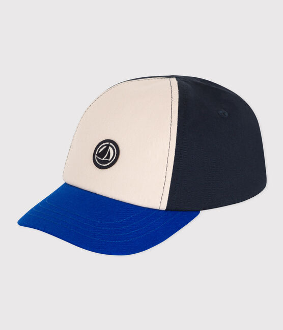 Baby-Schirmmütze aus Baumwolle blau SMOKING/weiss MULTICO