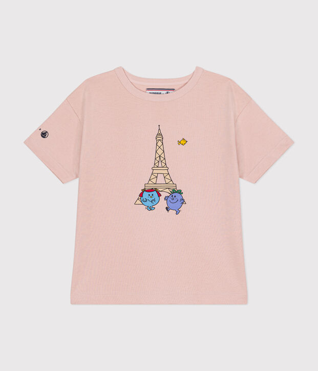 Kinder-T-Shirt Mr. Men und Little Miss  aus Baumwolle rosa