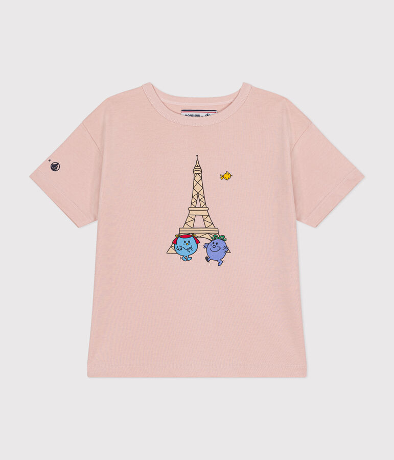 Kinder-T-Shirt Mr. Men und Little Miss  aus Baumwolle rosa