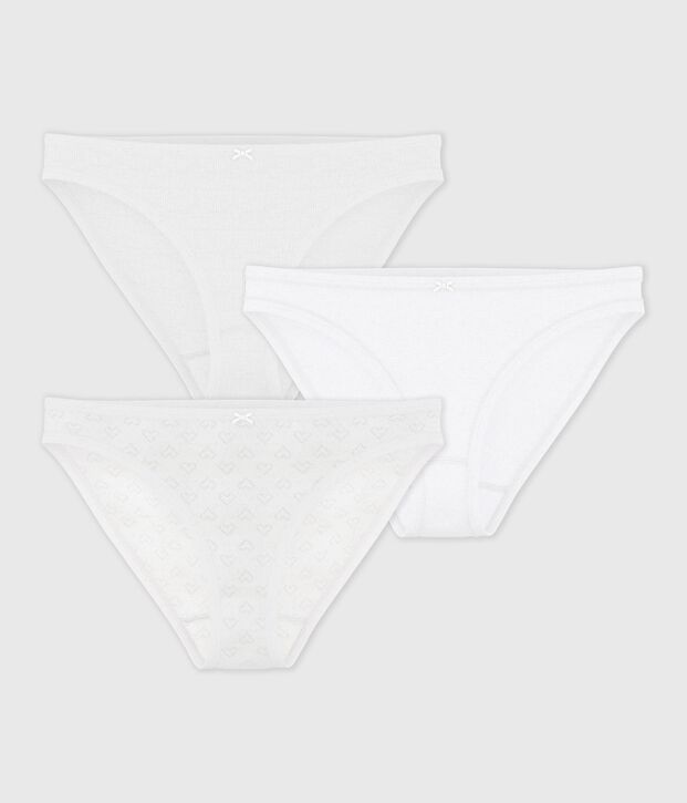 3er-Set Damen-Slips aus Baumwolle vielfarbig