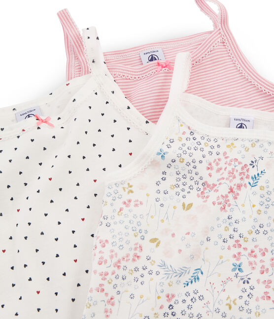 3er-Set Trägerhemden für kleine Mädchen variante 1