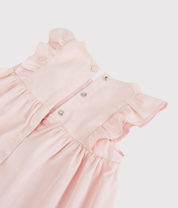 Baby-Kleid aus Satin f&uuml;r M&auml;dchen rosa