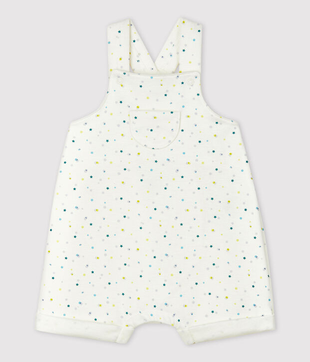 Baby-Einteiler aus doppelseitigem Bio-Baumwoll-Jersey weiss/vielfarbig