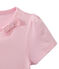 Mädchen-T-Shirt mit Schleifenapplikation rosa BABYLONE