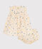Babykleid und Bloomers aus bedrucktem Popeline weiss AVALANCHE/ MULTICO
