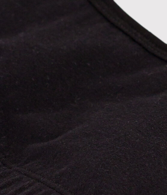 Unifarbenes Damen-Bustier aus Baumwolle und Elastan schwarz BLACK