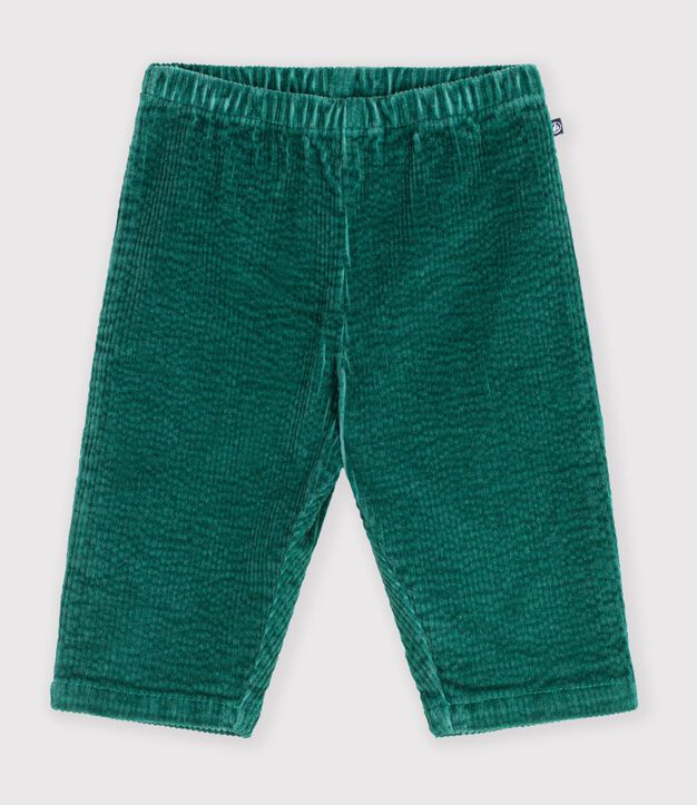 Baby-Hose aus einfarbigem Feincord gr&uuml;n
