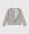 Kinder-Cardigan aus Molton für Mädchen grau CHATON CHINE