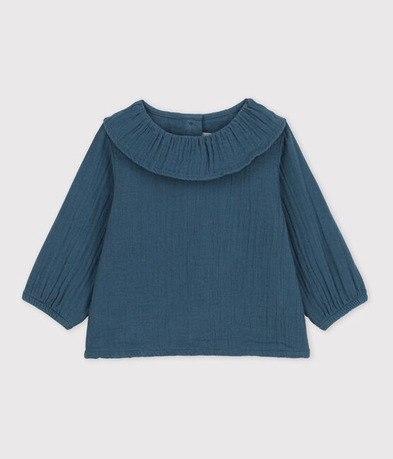Langärmelige Babybluse aus Musselin-Stoff DUCKY