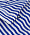 Gestreiftes Kinder-Sweatshirt mit Kapuze aus Bouclé-Frottee blau SURF/ AVALANCHE