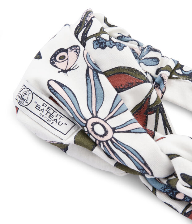 Kopfband Damen weiss/vielfarbig
