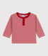 Langärmeliges Baby-T-Shirt aus Doppeljersey mit Ringelstreifen