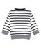 Langärmeliges Baby-T-Shirt mit Streifen für Jungen weiss MARSHMALLOW/blau SMOKING