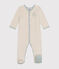 Baby-Strampler aus Samt beige MONTELIMAR CHINE