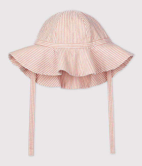 Baby-Hut mit Streifen rosa PAPAYE/ MARSHMALLOW