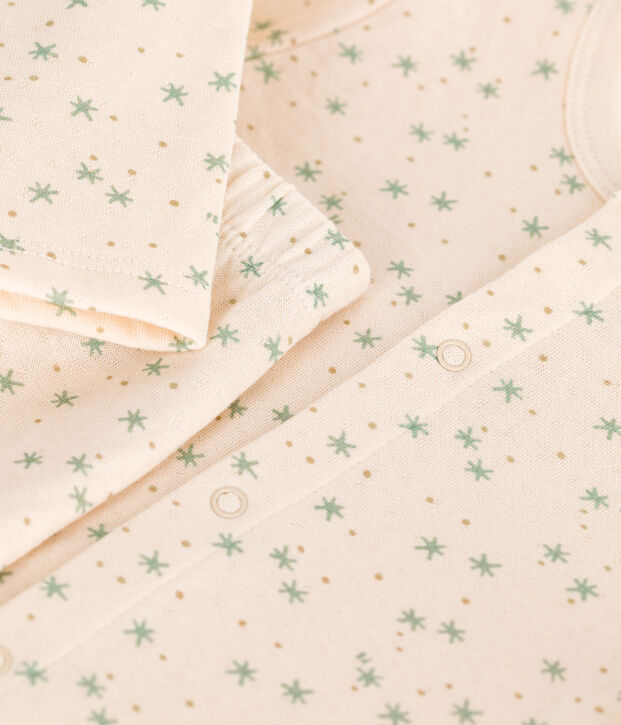 2-teiliges Baby-Set aus Baumwolle naturfarben/vielfarbig