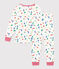 Kinderpyjama aus Baumwolle mit Paris-Printmotiv weiss MARSHMALLOW/weiss MULTICO