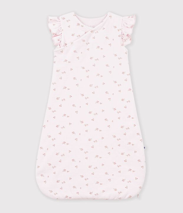 Babyschlafsack aus Nicki mit Blumenmotiv TOG-Wert 3 rosa/vielfarbig