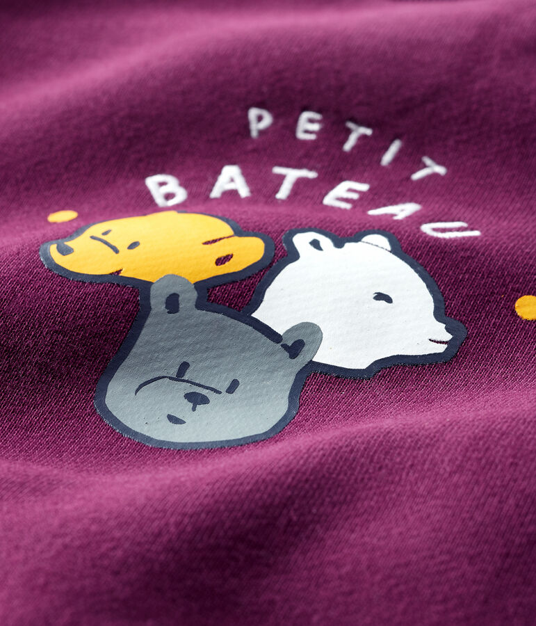 Gemustertes Baby-Sweatshirt f&uuml;r Jungen violett CEPAGE