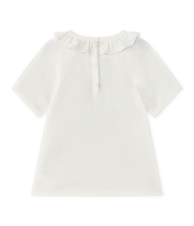 Baby-M&auml;dchen-Kurzarmshirt weiss/blau