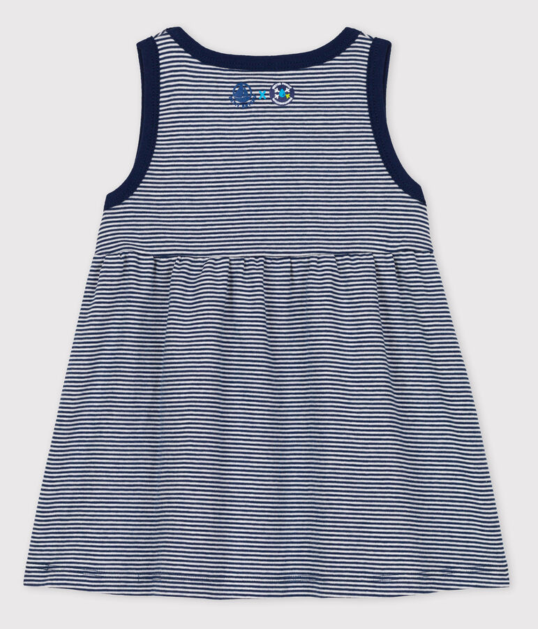 Babykleid Petit Bateau &times; Water Family blau/weiss
