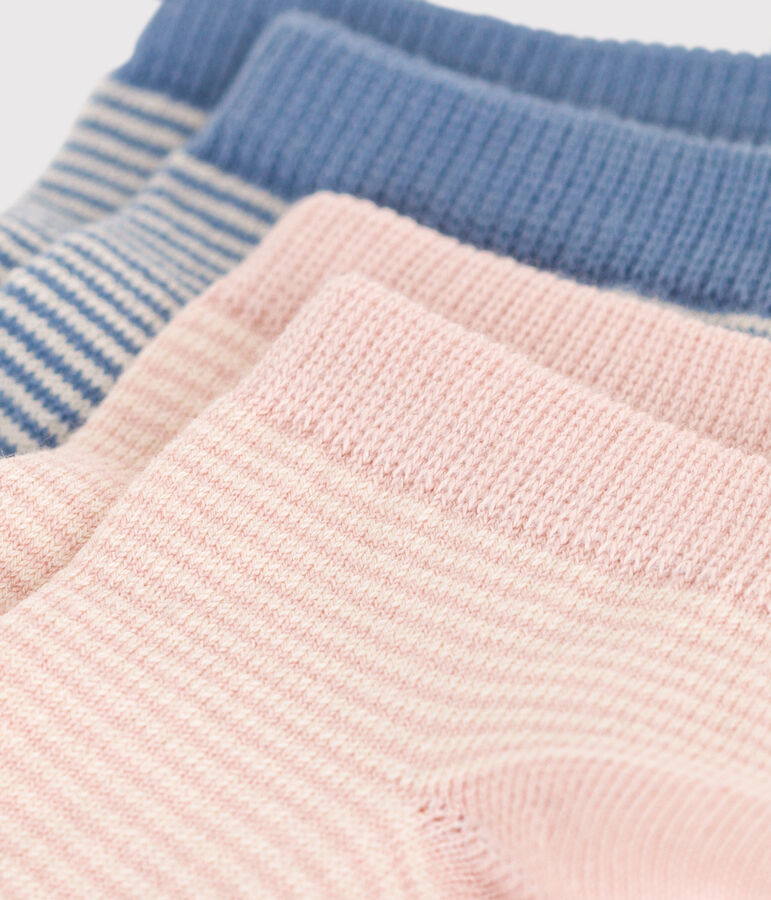 2er-Set Kindersocken mit Ringelstreifen aus Baumwolle vielfarbig