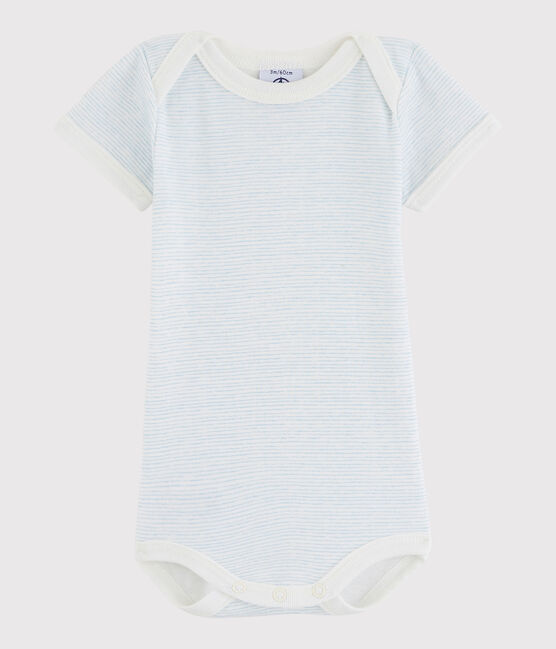 Kurzärmeliger Baby-Body Mädchen/Jungen weiss LAIT/ OXYGENE