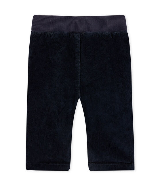 Baby Jungen Hose aus gefüttertem Stretch-Nicki blau SMOKING