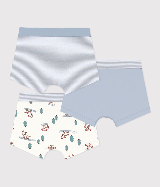 Set Kinder-Boxershorts aus Baumwolle mit &uuml;berzogenem bedruckten Bund vielfarbig