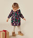 Langärmeliges Baby-Kleid aus Flanell