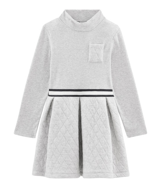 Kinder-Kleid mit Rollkragen Mädchen grau BELUGA CHINE