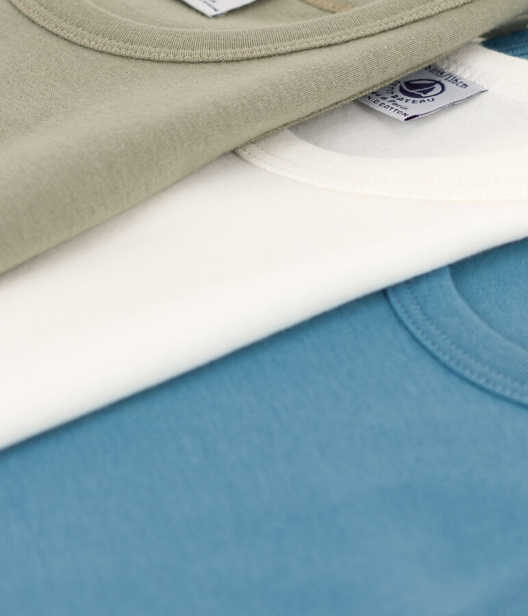 2er-Set einfarbige Unterhemden aus Baumwolle f&uuml;r Jungen vielfarbig