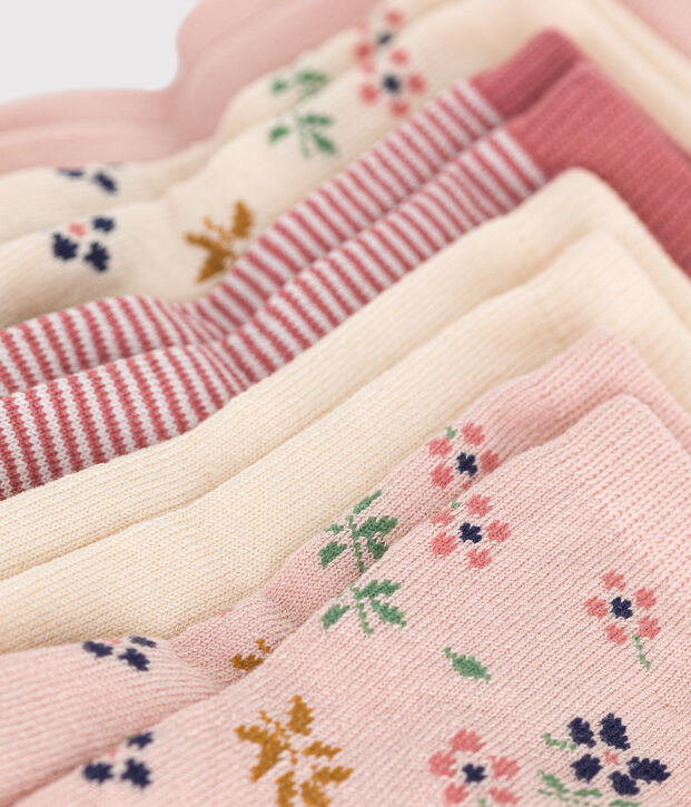 5er-Set Baby-Socken aus Baumwolle mit Blumenmotiv vielfarbig