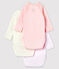3er-Set langärmelige Baby-Bodys aus Bio-Baumwolle im Kimono-Schnitt variante 1