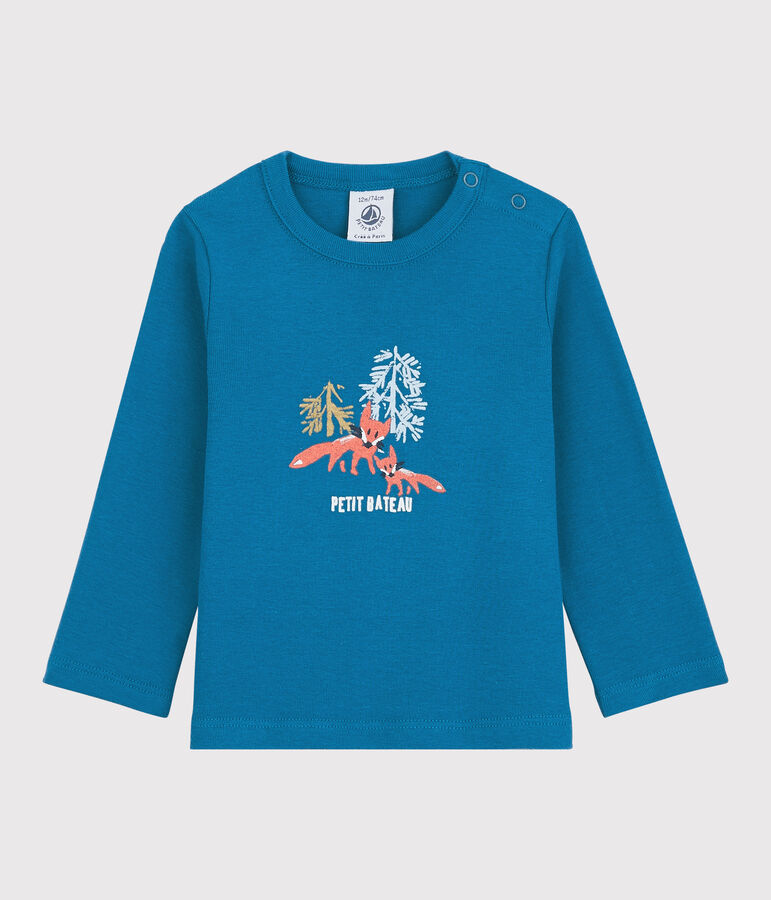Baby-T-Shirt aus Baumwolle. blau