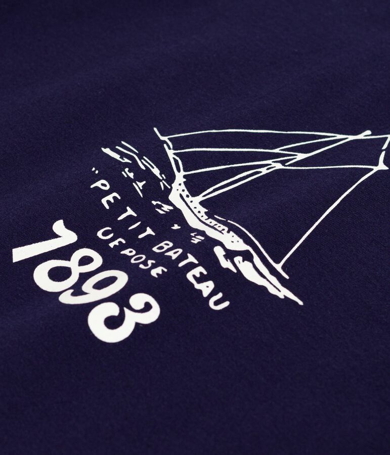 Kurz&auml;rmeliges Kinder-T-Shirt mit Muster blau SOIR