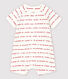 Petit Bateau-Einteiler aus Bio-Baumwoll-Jacquard mit "Je t'aime"-Schriftzug