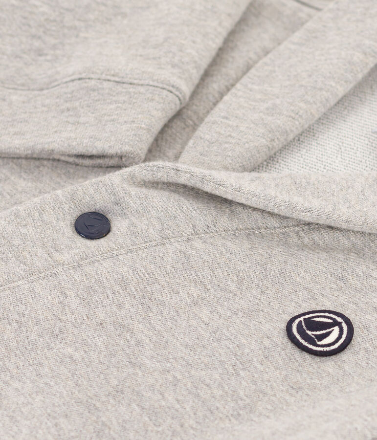 Kinder Cardigan aus Baumwolle f&uuml;r Jungen grau CHATON CHINE