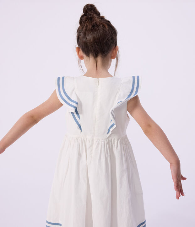 &Auml;rmelloses Kinder-Kleid aus Baumwolle weiss
