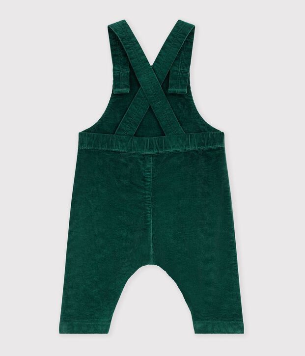 Langbeinige Baby-Latzhose aus einfarbigem Feincord TREE