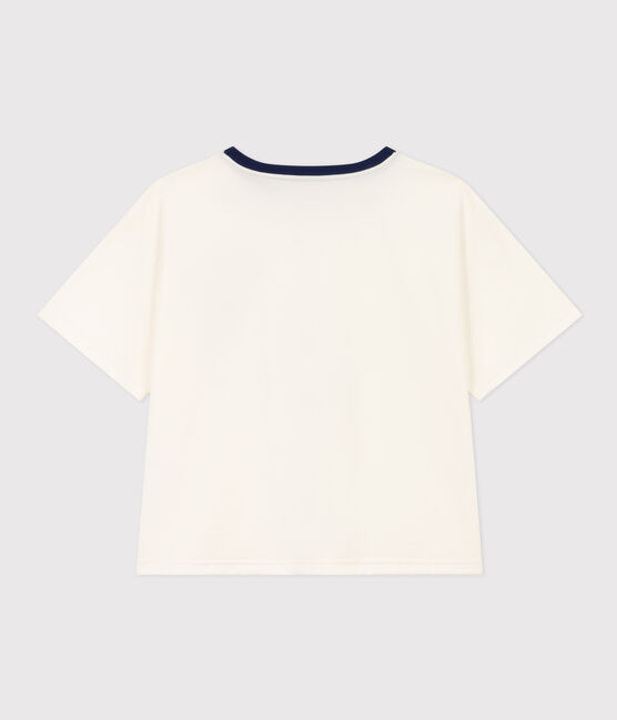 T-Shirt LE BOXY aus Baumwolle für Damen weiss MARSHMALLOW