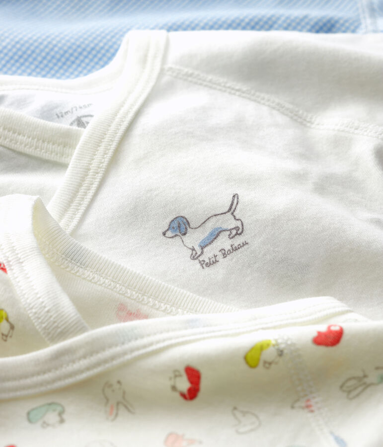 3er-Set kurz&auml;rmelige Baby-Bodys aus Bio-Baumwolle im Kimono-Schnitt variante 2