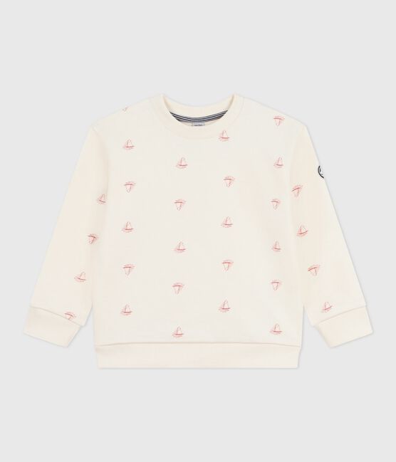 Kinder-Sweatshirt aus bedruckter Baumwolle rot MILK/ POMPEI