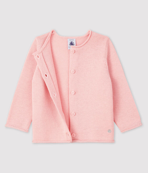 Lang&auml;rmeliger Baby-Cardigan f&uuml;r M&auml;dchen rosa