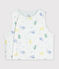 Wendbare Baby-Weste aus Baumwolle mit Drachenmotiv weiss/vielfarbig