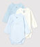 3er-Set langärmelige Baby-Bodys aus Bio-Baumwolle im Kimono-Schnitt variante 2