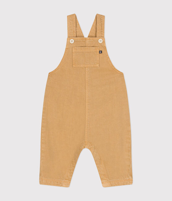 Lange Baby Latzhose aus farbigem Denim beige TOURONE